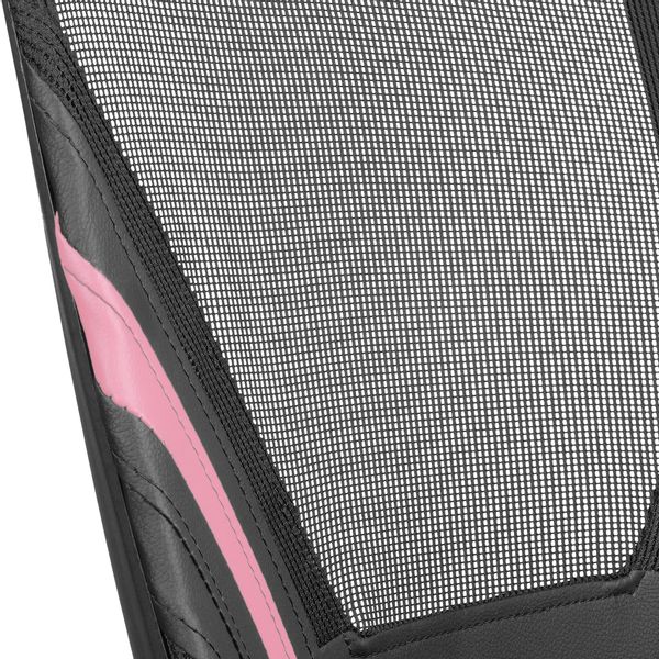 MGCERGOBPK silla ergonomica mars gaming mgc ergo negra con detalles en rosa respaldo en malla transpirable ajuste lumbar cervical reposabrazos