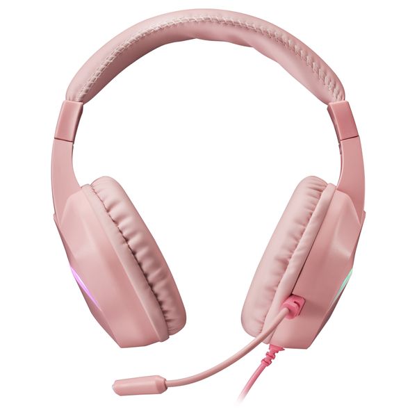 MH122P headset mars gaming mh122 pink ultra ligeros 184g drivers de neodimo 50mm microfono flexible jack 3.5mm simple y doble iluminacion frgb