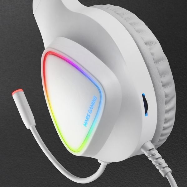 MH222W mars gaming auriculares mh222 rgb white