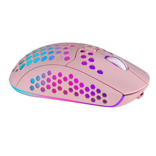 MMW3P mouse inalambrico mars gaming mmw3 pink usb 2.4g bateria recargable 3200dpi ultraligero hive iluminacion rgb flow