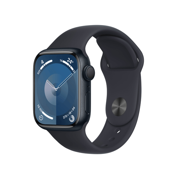 MR8X3QL/A apple watch series 9 gps 41mm midnight aluminium case with midnight sport band-m-l