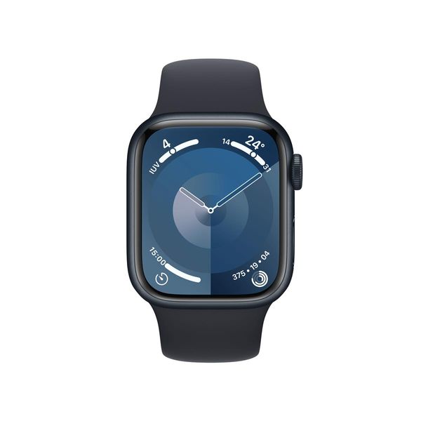 MR8X3QL_A apple watch series 9 gps 41mm midnight aluminium case with midnight sport band m l