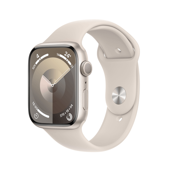 MR973QL_A apple watch series 9 gps 45mm starlight aluminium case with starlight sport band m l