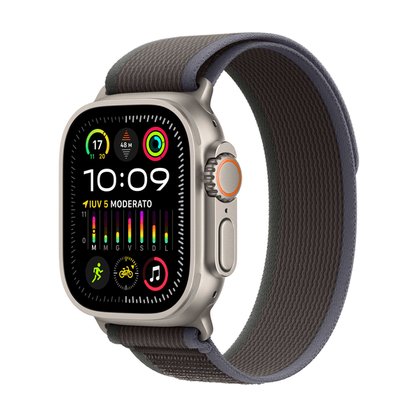 MRF53TY/A apple watch ultra 2 gps-cellular 49mm titanium case with blue-black trail loop-s-m