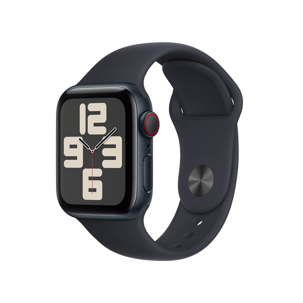 MRG73QL/A apple watch se gps-cellular 40mm midnight aluminium case with midnight sport band-s-m