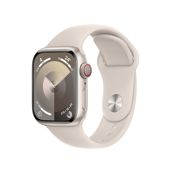 MRHP3QL/A apple watch series 9 gps-cellular 41mm starlight aluminium case with starlight sport band-m-l