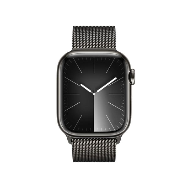MRJA3QL_A apple watch series 9 gps cellular 41mm graphite stainless steel case with graphite milanese loop