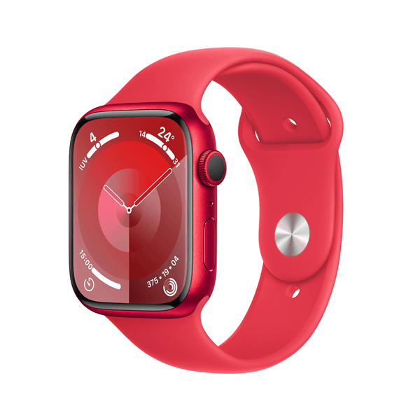 MRXJ3QL_A apple watch series 9 gps 45mm productred aluminium case with productred sport band s m