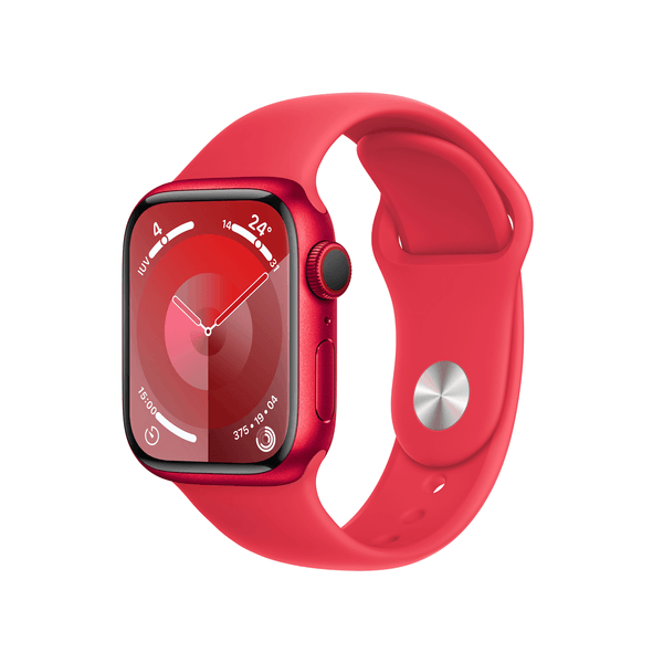 MRY63QL_A apple watch series 9 gps cellular 41mm productred aluminium case with productred sport band m l