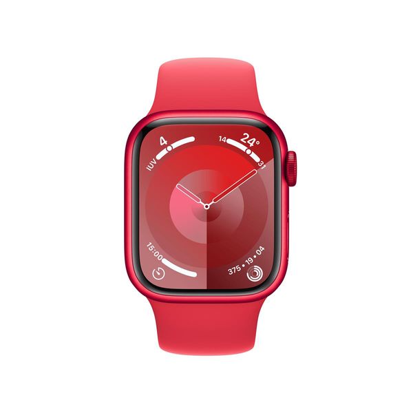 MRY83QL_A apple watch series 9 gps cellular 41mm productred aluminium case with productred sport band m l