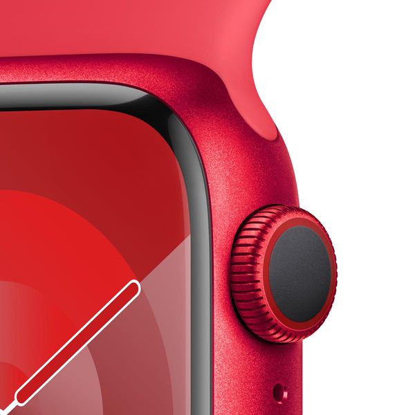 MRY83QL_A apple watch series 9 gps cellular 41mm productred aluminium case with productred sport band m l