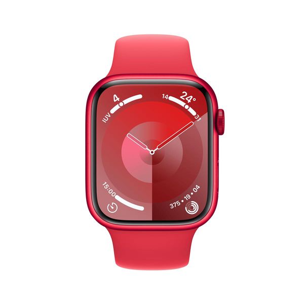 MRYE3QL_A apple watch series 9 gps cellular 45mm productred aluminium case with productred sport band m l