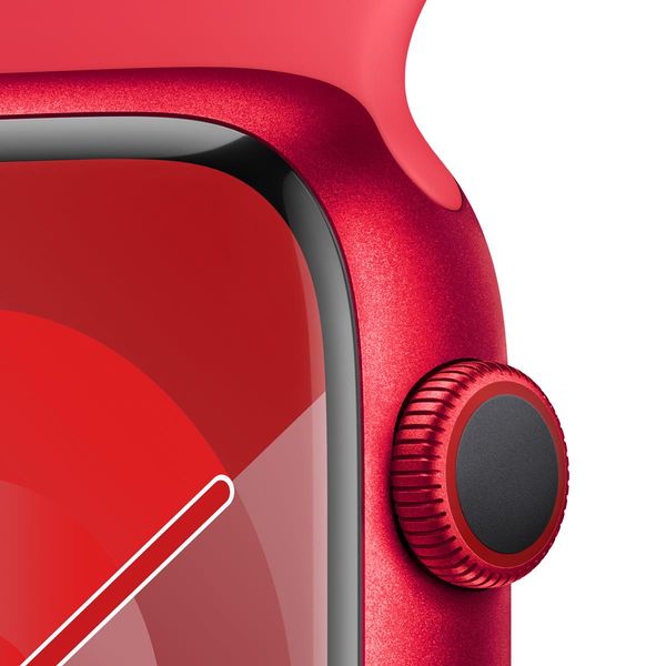 MRYG3QL_A apple watch series 9 gps cellular 45mm productred aluminium case with productred sport band m l