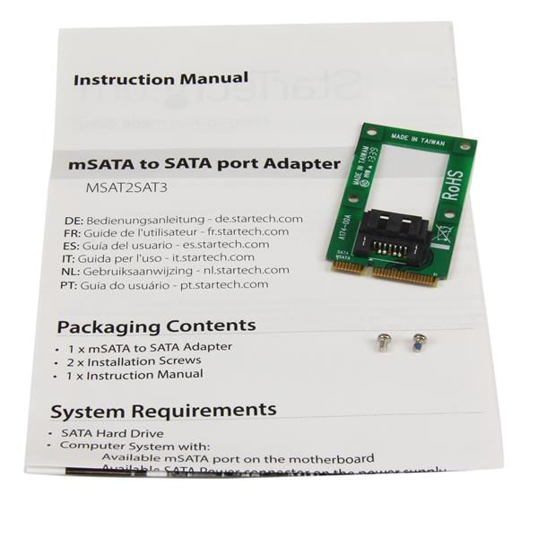 MSAT2SAT3 tarjeta adaptador msata a sata para disco duro ssd convers or