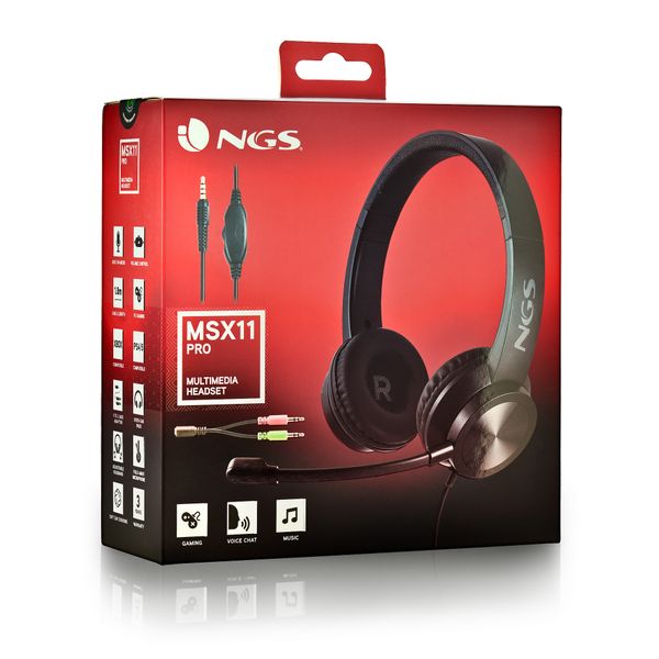 MSX11PRO auriculares c microfono ngs msx11pro jack 3.5mm negro