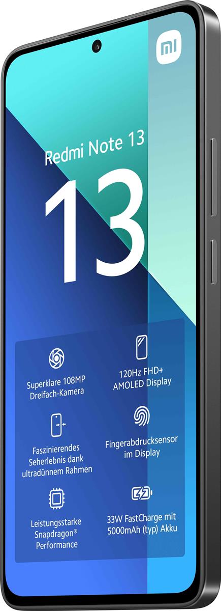 MZB0FYBEU telefono movil libre xiaomi redmi note 13 6.67p octa core 8gb 256gb android 13 black