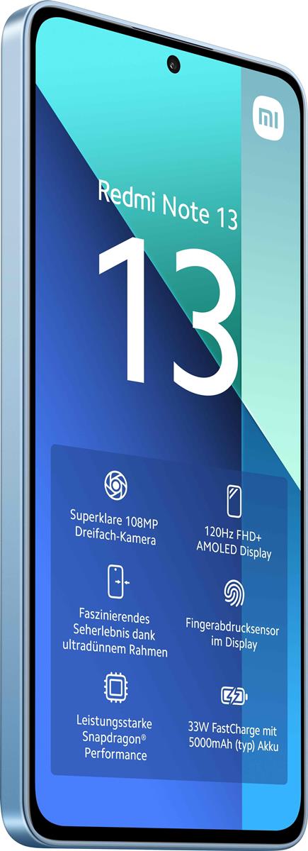 MZB0FZ0EU telefono movil libre xiaomi redmi note 13 6.67p octa core 6gb 128gb android 13 blue