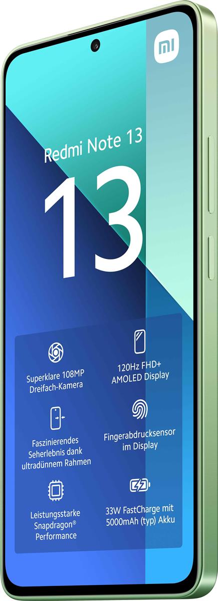 MZB0G66EU smartphone xiaomi redmi note 13 6.67p 4g 6gb 128gb verde. color menta