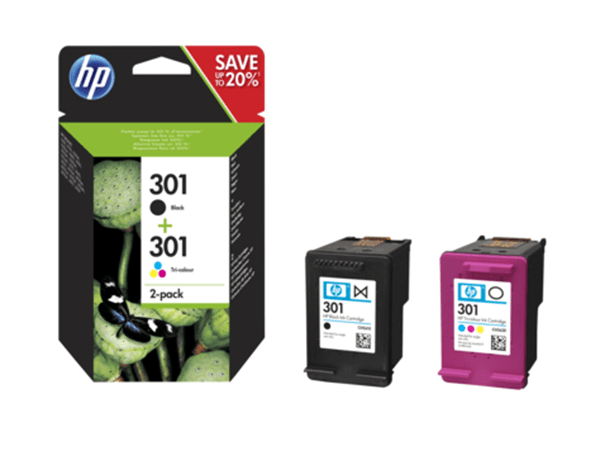N9J72AE#301 pack combo cartuchos hp 301 negro tricolor blister