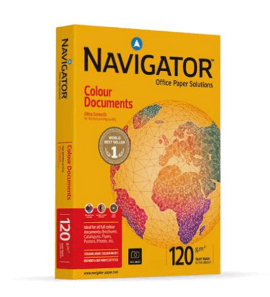 NAV-120-A4 papel fotocopiadora navigator din a4 120 gramos paquete de 250 hojas