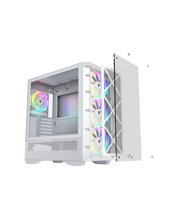 NF-CS-DRACOX-W caja gaming atx nfortec draco x blanca