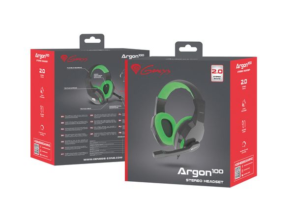 NSG-1435 auriculares gaming genesis argon 100 verdes