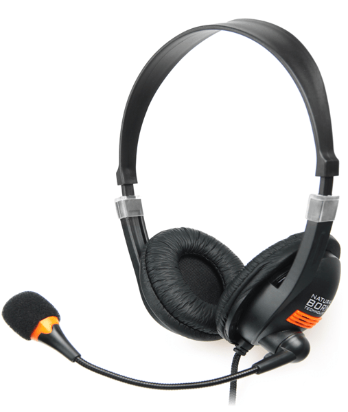 NSL-0294 auriculares natec drone con microfono negros