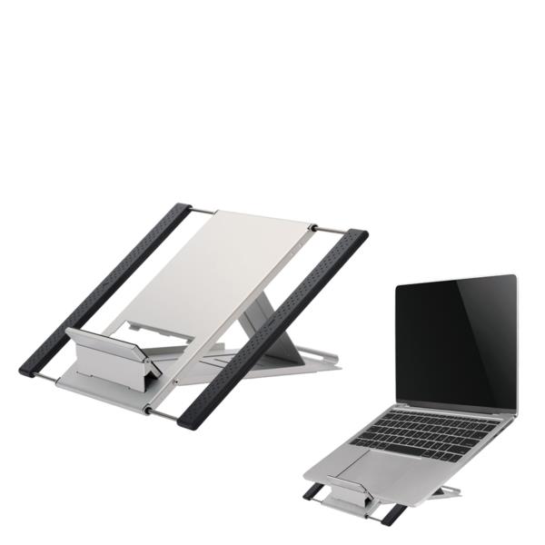 NSLS100 laptop tablet stand for deskt universal. silv er