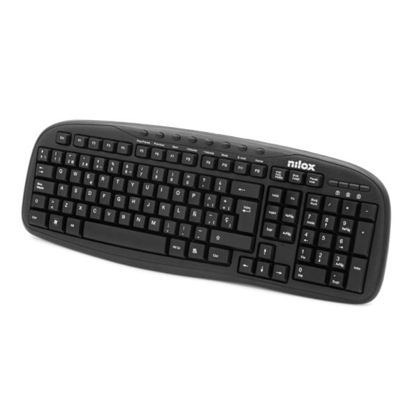 NXKBE000001 teclado multimedia nilox usb negro