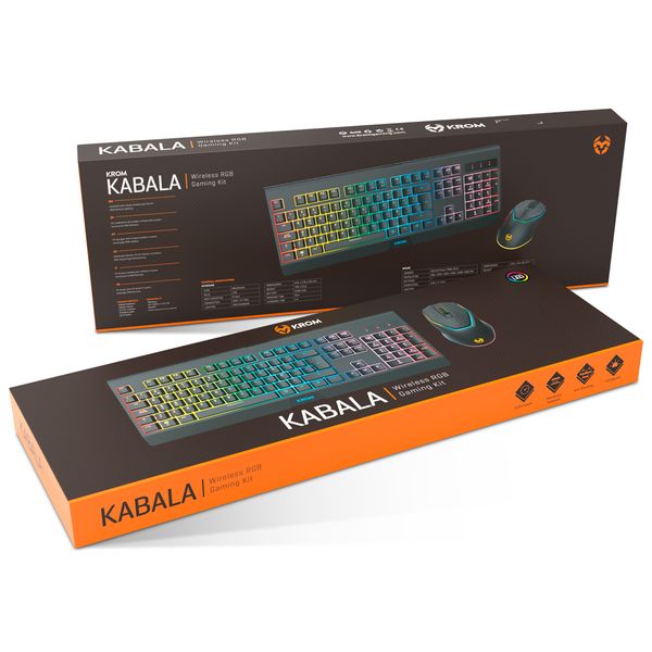 NXKROMKBLSP krom kabala kit teclado y raton wireless rgb sp