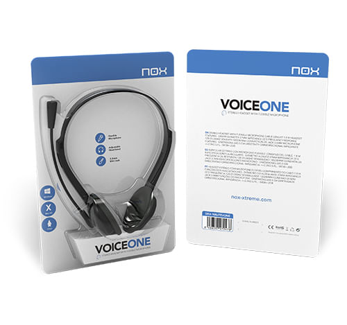 NXLITEVONE nox auricular stereo con micro flex.voice one