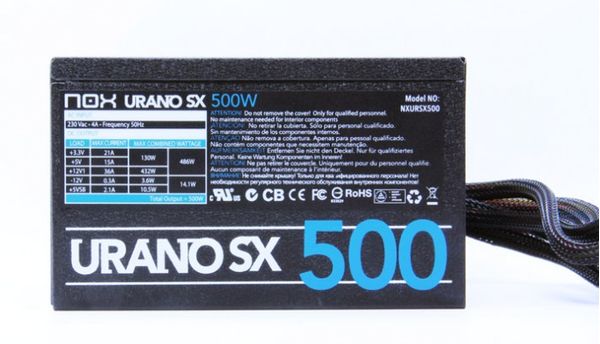 NXURSX500 fuente alimentacion 500w nox urano sx500 vent. 12cm pfc