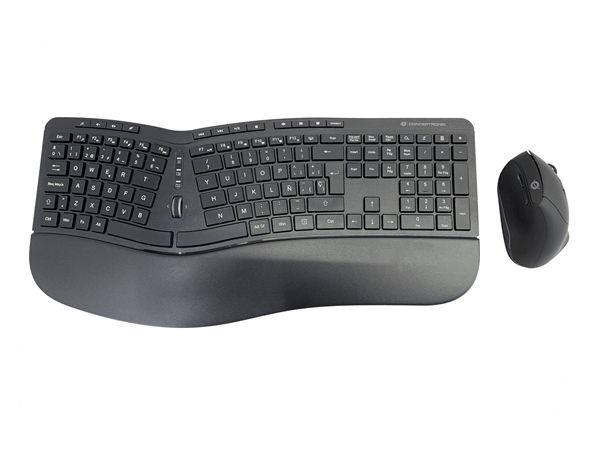 ORAZIO02ES teclado y mouse combo wireless ergonomico conceptronic orazio20
