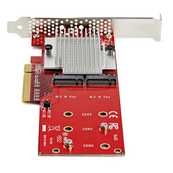 PEX8M2E2 x8 dual m.2 pcie ssd adapter for pcie nvme ahci m.2 ss ds