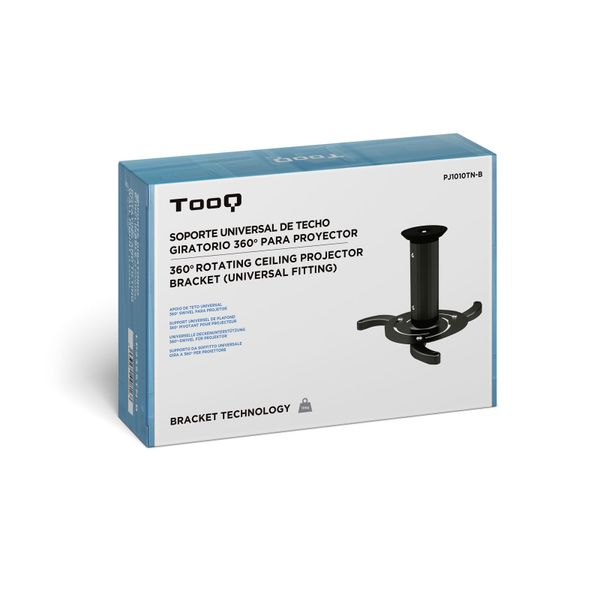PJ1010TN-B soporte techo video proyector tooq 10kg 8 17cm negro
