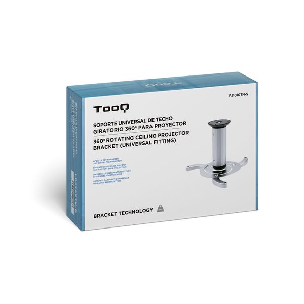 PJ1010TN-S soporte techo video proyector tooq 10kg 8 17cm plata