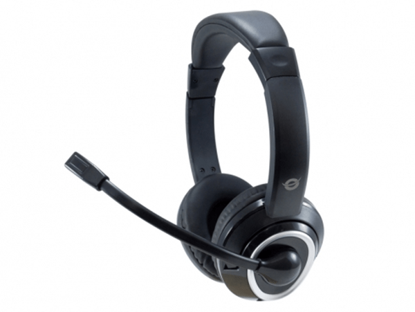 POLONA02B headset conceptronic polona conexion jack 3.5mm microfono flexible control de volume color negro
