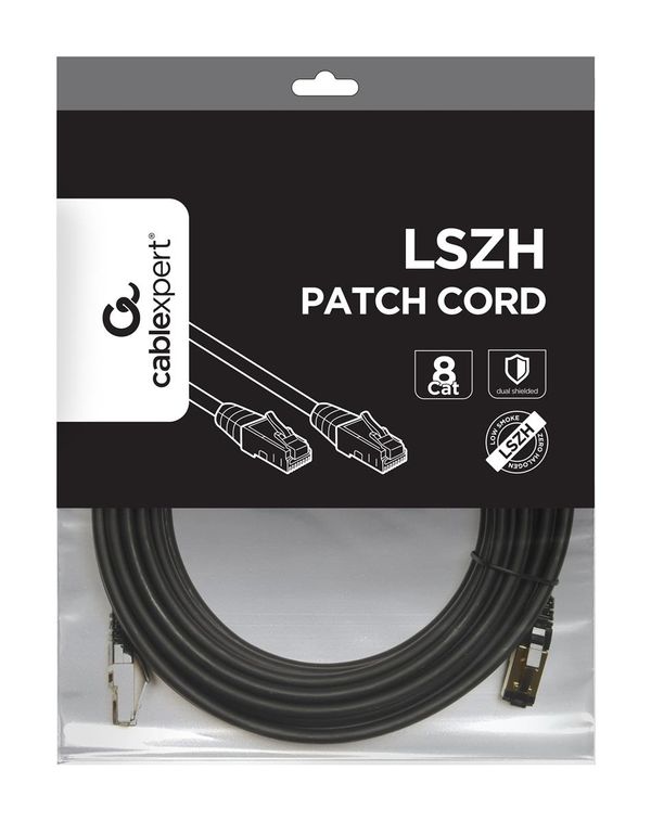 PP8-LSZHCU-BK-3M cable red s ftp gembird cat 8 lszh negro 3 m