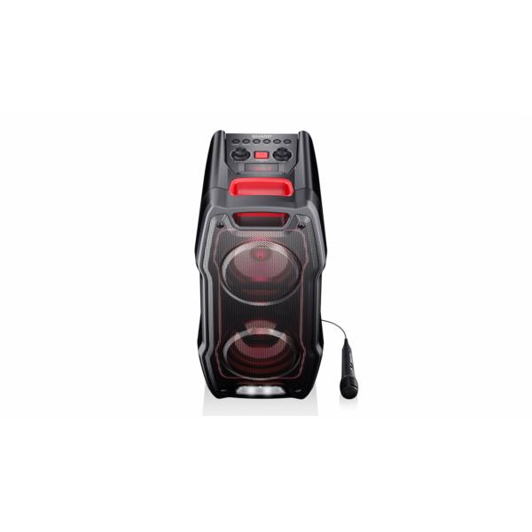PS-929 sharp ps 929 funcion karaoke microfono incluido c on tws bluetooth uebx2 2x6.33mm luces multicolor y estroboscopica potencia 180w