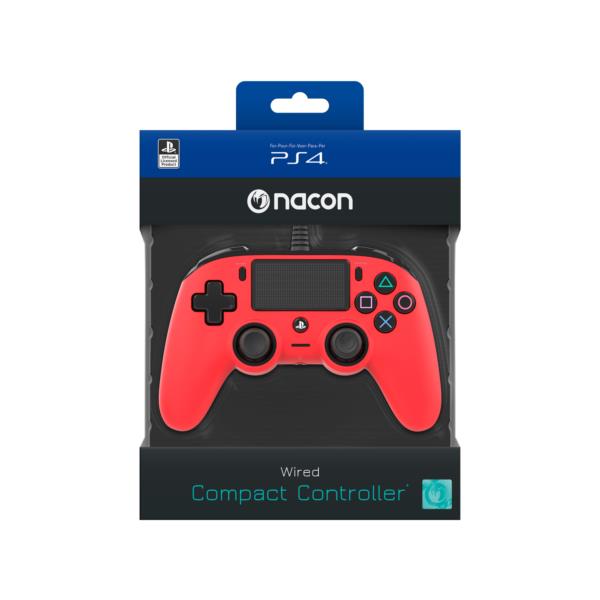 PS4OFCPADRED gamepad nacon compact ps4 oficial rojo