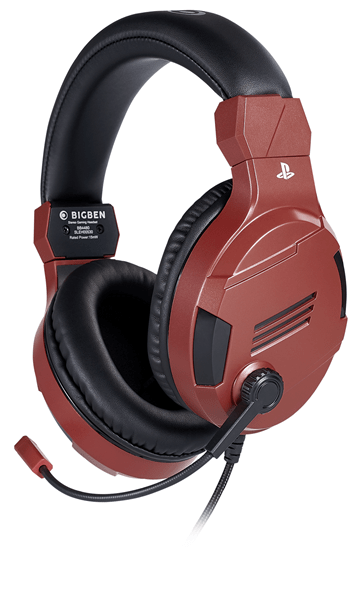 PS4OFHEADSETV3RED auriculares gaming nacon sony official ps4 rojo