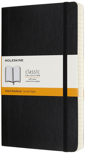 QP616EXP libreta clasica mayor grosor negra l 13x21cm rayada tapa blanda moleskine qp616exp