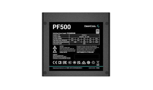 R-PF500D-HA0B-EU fuente alimentacion 500w deepcool pf500 12 cm 80 plusnon modular