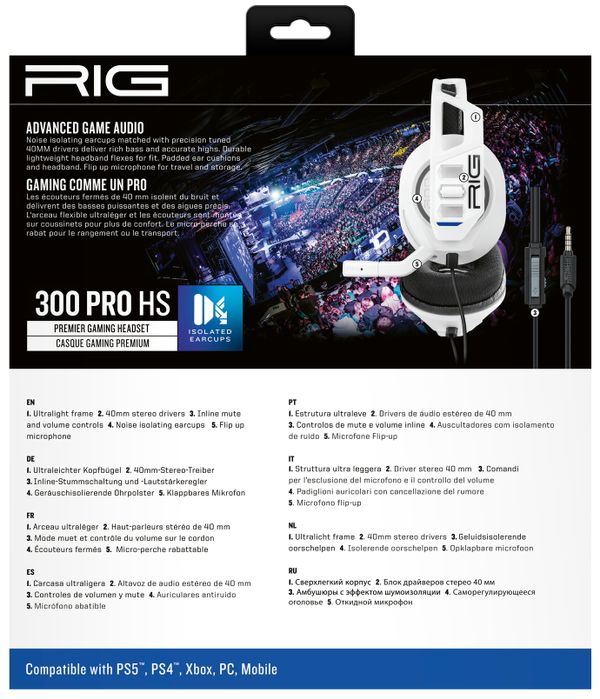 RIG300PROHSW auric. gaming rig 300pro hs blan co