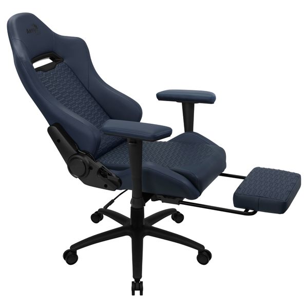 ROYALNAVYBL silla con extension de reposapies aerocool royal navy blue piel sintetica reposabrazos ajustable y acolchado