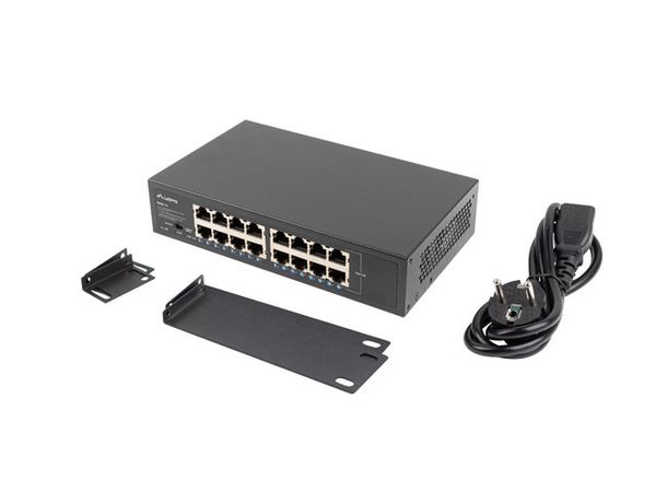 RSGE-16 switch lanberg 16 puertos gigabit ethernet rack 10p 19p