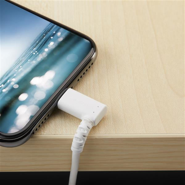 RUSBLTMM1MWR 1m angled lightning to usb cable apple mfi certified whi te