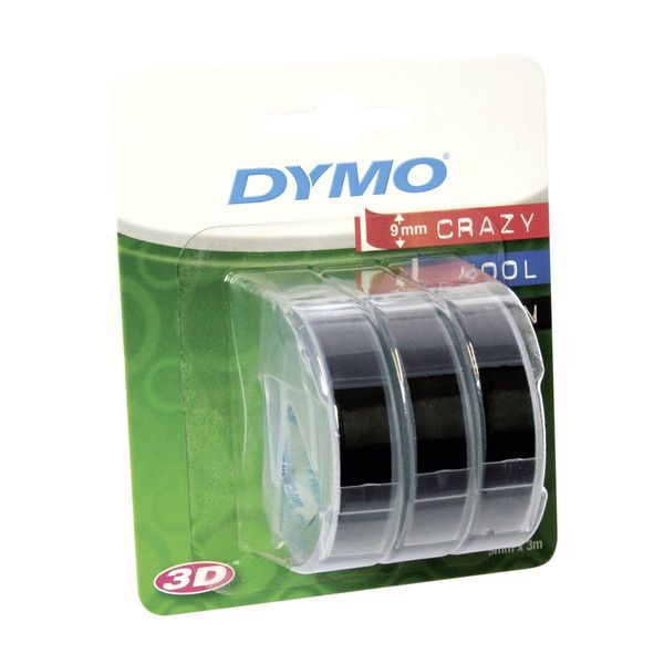 S0847730 pack 3 cintas etiquetas negro 9mmx3m. dymo s0847730