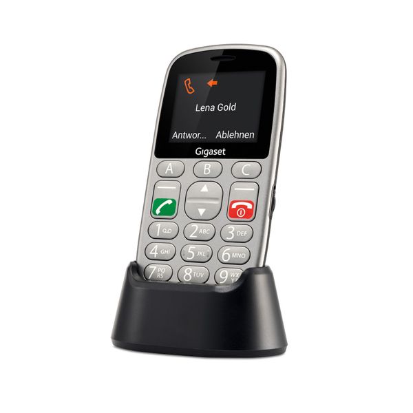S30853-H1177-R701 telefono movil libre senior gigaset gl390 2.2p boton sos 32mb dual sim gris