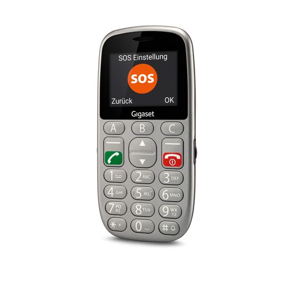 S30853-H1177-R701 telefono movil libre senior gigaset gl390 2.2p boton sos 32mb dual sim gris
